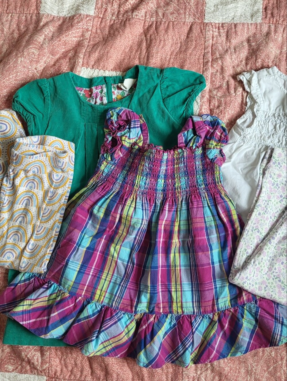 Toddler Girls 24m 2T Bundle Dress, PJ, Top And Pants Bundle Set